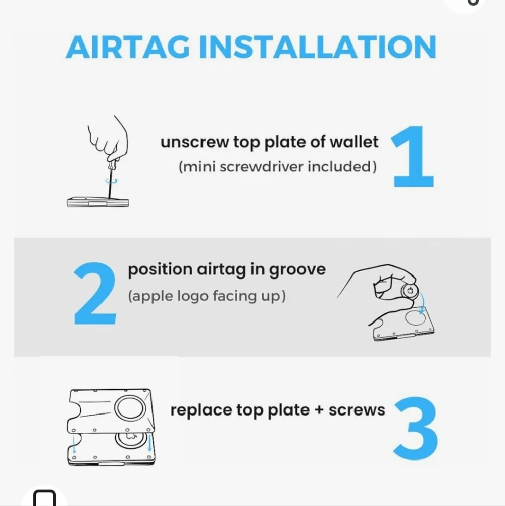 Airtag Wallet with Money Strap